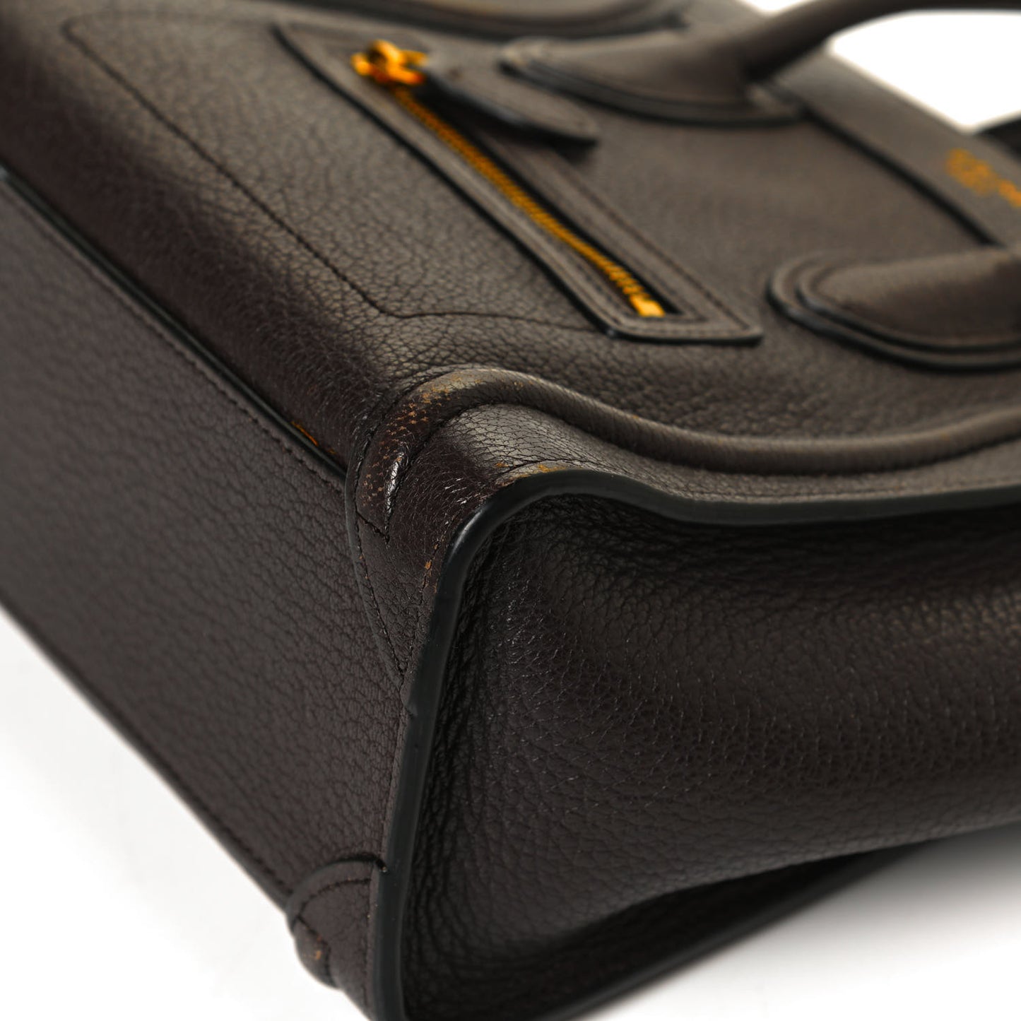 Goatskin Nano Luggage Dark Taupe