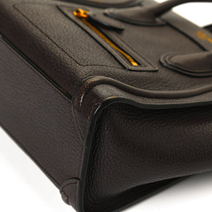 Celine Goatskin Nano Luggage Dark Taupe 4 of 14