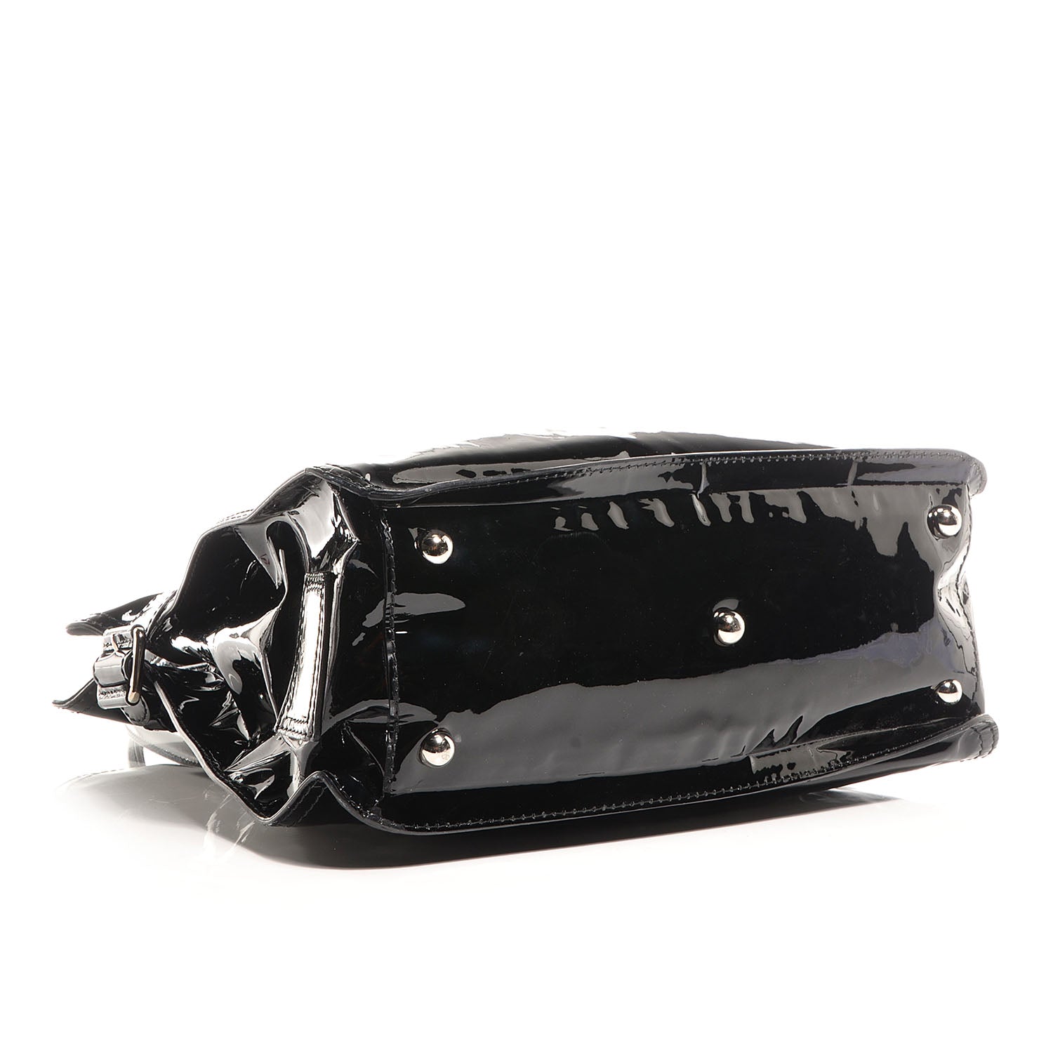 Valentino Garavani Patent Belted Histoire Tote Black 4 of 8