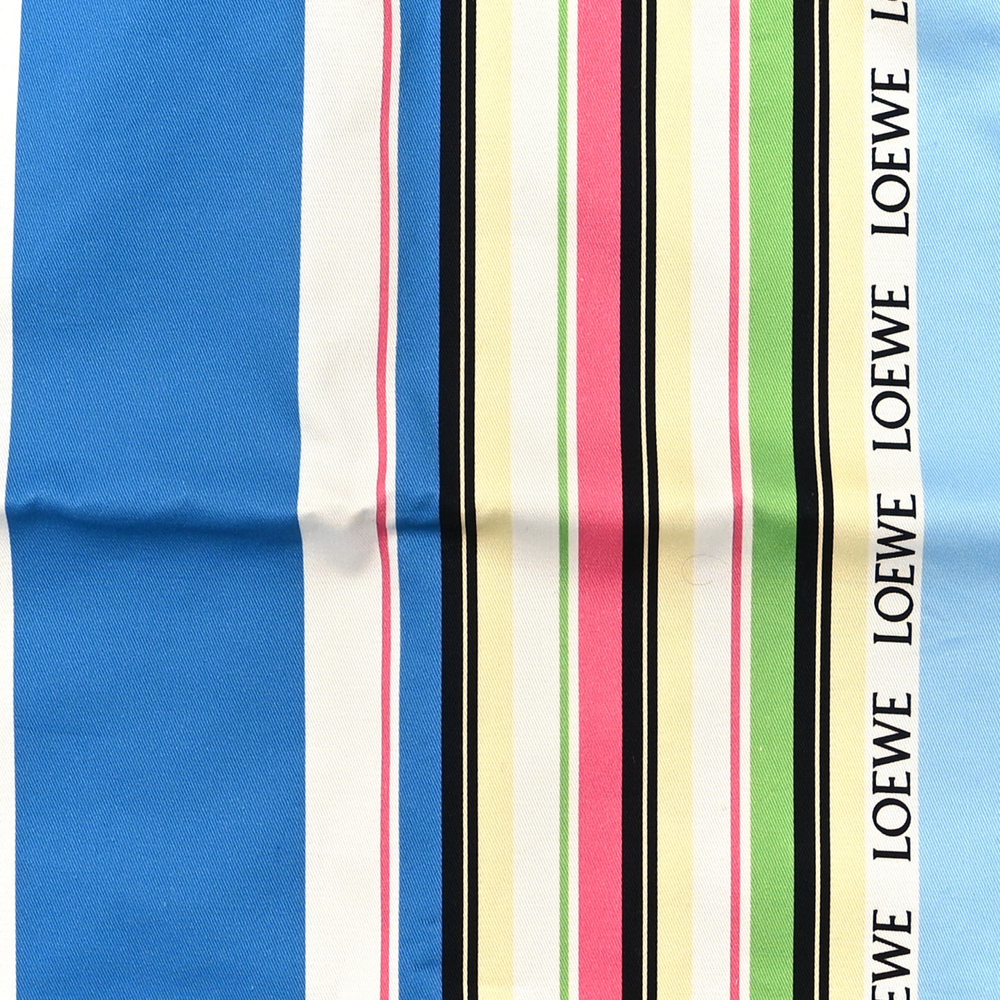 Canvas Striped Large Drawstring Pouch Blue Multicolor
