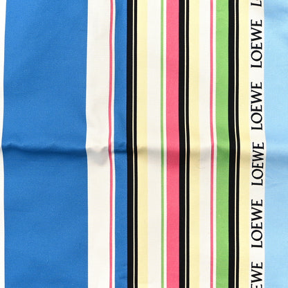 Loewe Canvas Striped Large Drawstring Pouch Blue Multicolor 5 of 5
