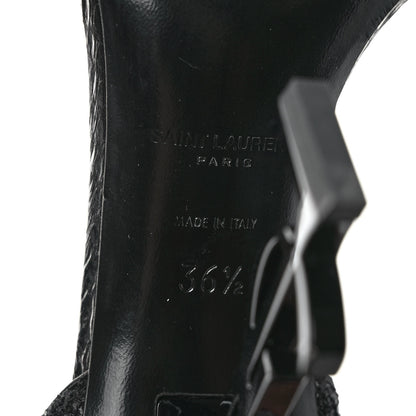 Saint Laurent Glitter Opyum Sandals 36.5 Black 6 of 8