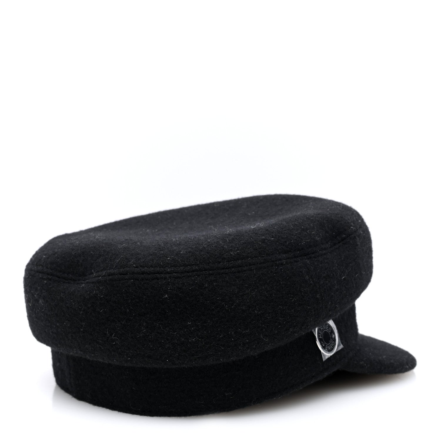 Hermes Wool Cashmere Womens Casquette Giulietta Cabourg Cliquetis Cap 56 Black 4 of 8