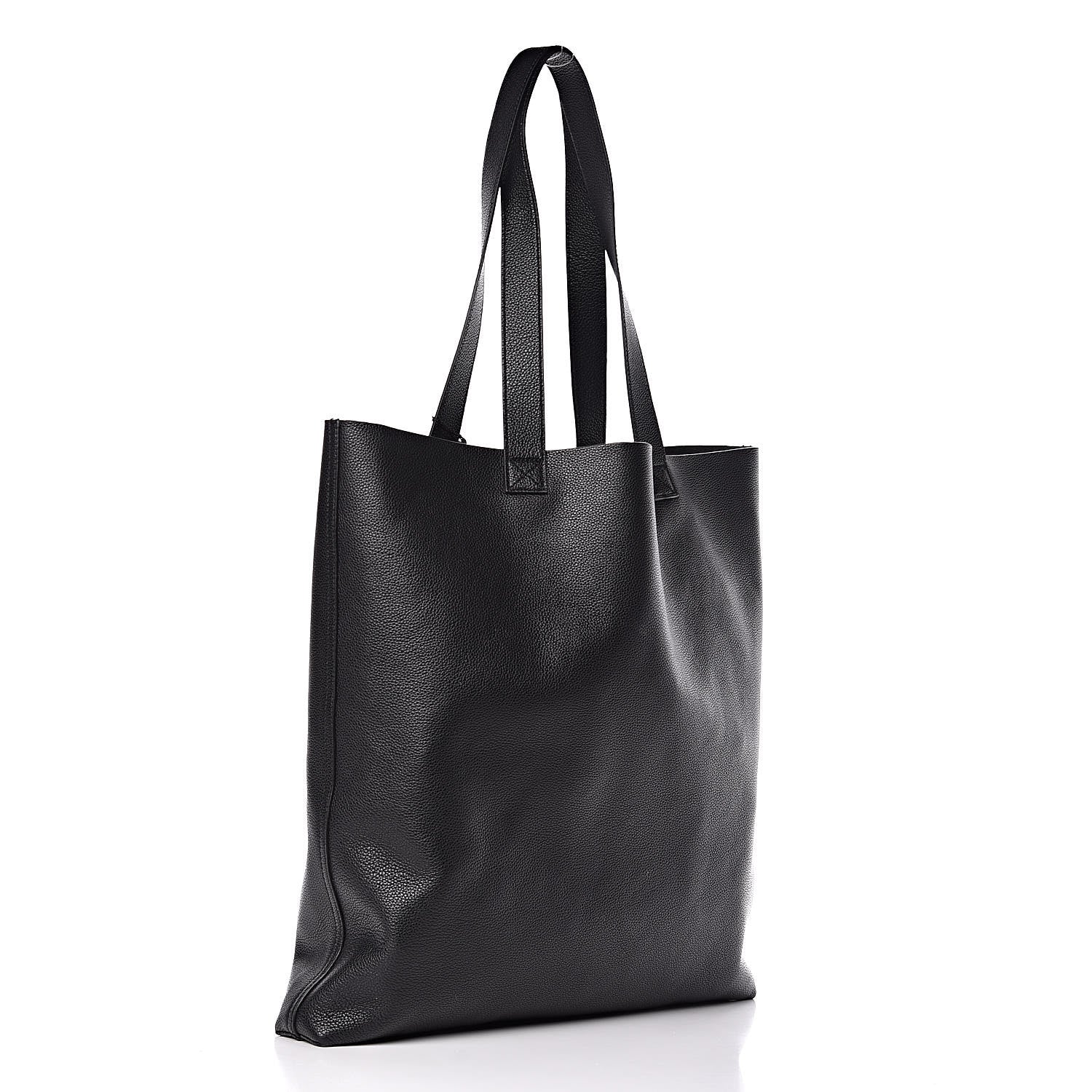 Gucci Calfskin Mens Logo Vertical Shopping Tote Black 3 of 11