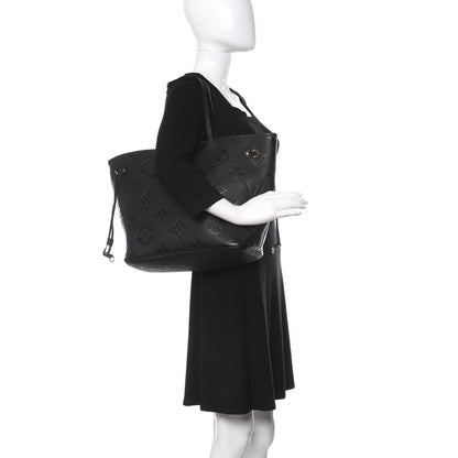 Louis Vuitton Empreinte Monogram Giant Neverfull MM Black 2 of 9