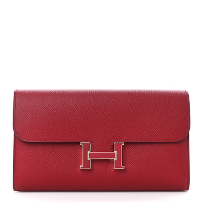 Hermes Epsom Constance Long Wallet Rouge Grenat 1 of 11