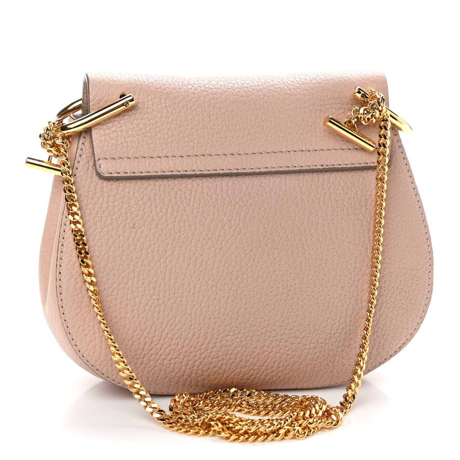 Chloe Grained Lambskin Mini Drew Shoulder Bag Cement Pink 3 of 11