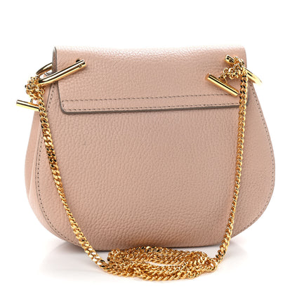 Chloe Grained Lambskin Mini Drew Shoulder Bag Cement Pink 3 of 11
