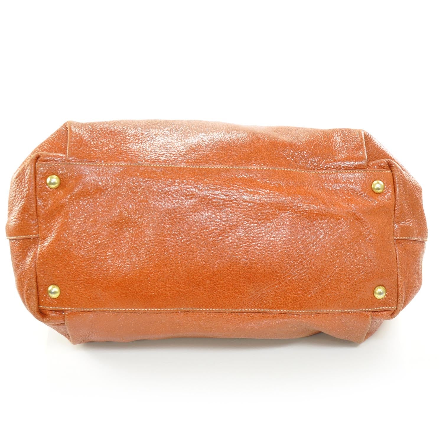 Prada Cervo Lux Chain Shoulder Bag Orange 5 of 9