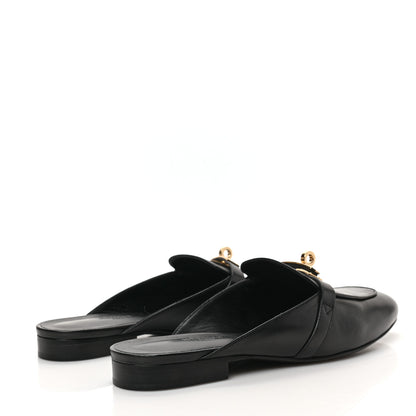 Hermes Goatskin Oz Mules 38 Black 4 of 8