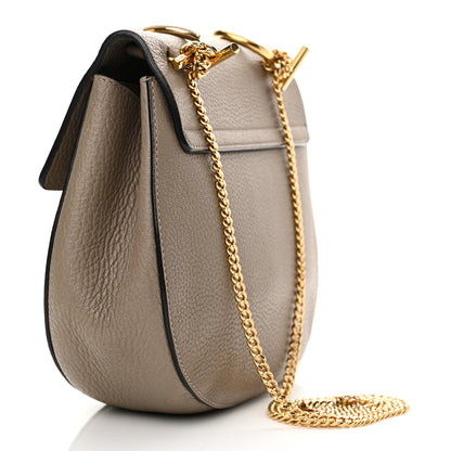 Chloe Grained Lambskin Drew Shoulder Bag Motty Grey 3 of 18