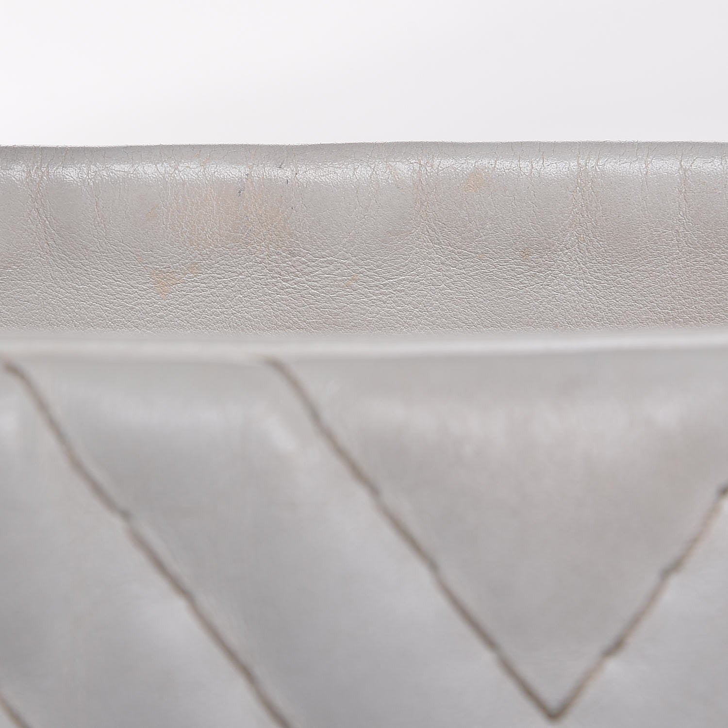Chanel Calfskin Surpique Chevron Tote White 16 of 16