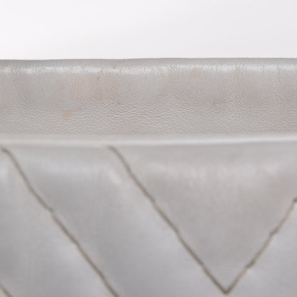 Chanel Calfskin Surpique Chevron Tote White 16 of 16