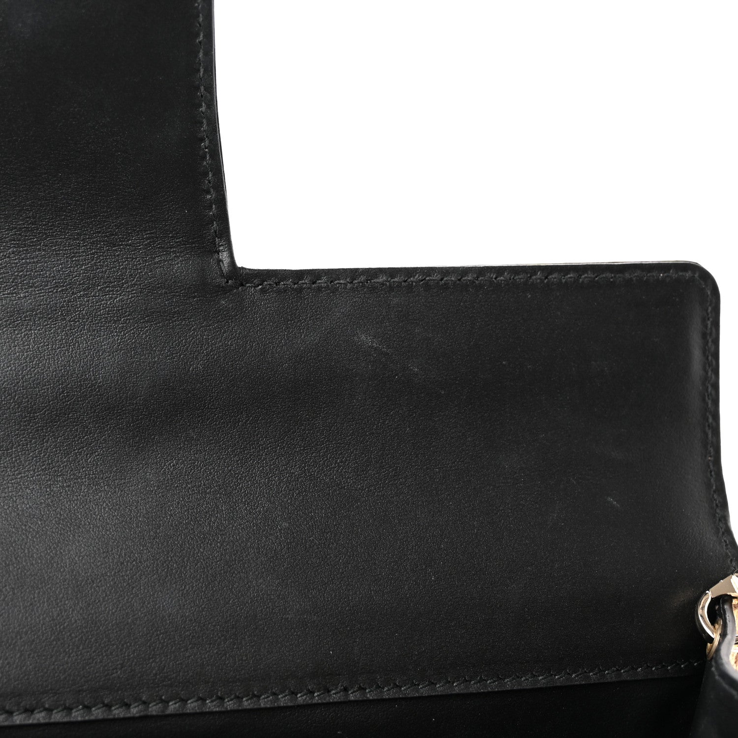 Salvatore Ferragamo Metallic Hammered Calfskin Thalia Clutch With Chain Gold 12 of 14