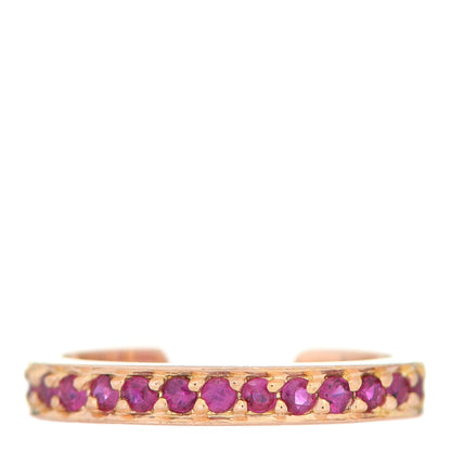 Anita Ko 18K Rose Gold Ruby Single Row Ear Cuff Earring 1 of 4