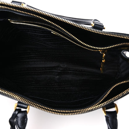 Prada Saffiano Small Galleria Double Zip Tote Black 5 of 13