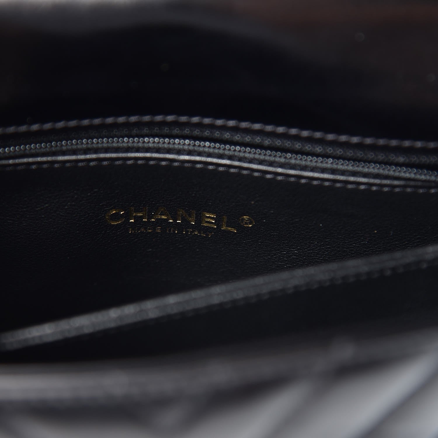 Chanel Calfskin Lizard Chevron Quilted Mini Coco Handle Flap Black 6 of 10