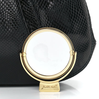 Judith Leiber Snakeskin Crystal Evening Bag Black 9 of 14