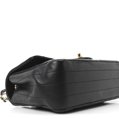 Chanel Lambskin Chevron Quilted Mini Rectangular Flap Black 9 of 10