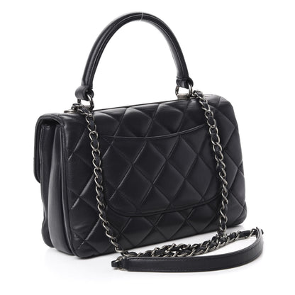 Chanel Lambskin Quilted Small Trendy CC Dual Handle Flap Bag Navy 2 of 11