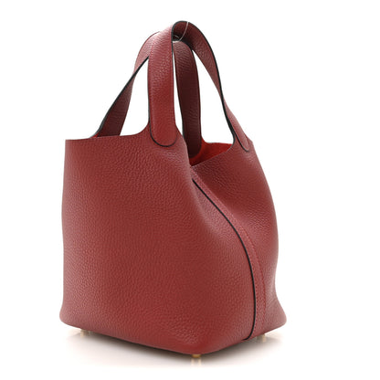 Hermes Taurillon Clemence Picotin Lock 18 PM Rouge H 3 of 13