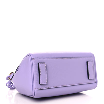 Versace Calfskin Medusa Small Top Handle Handbag Lilac 4 of 8