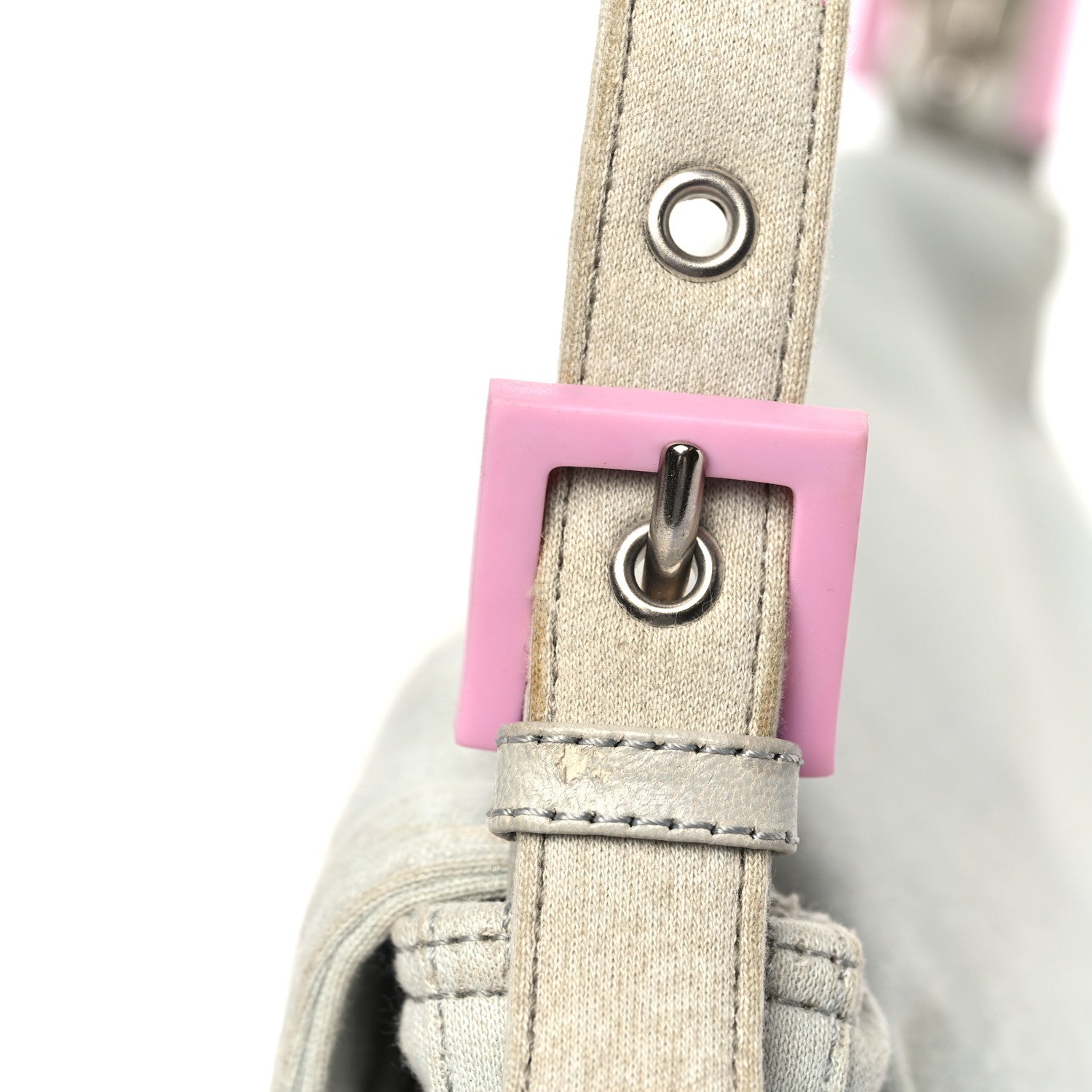 Fendi Jersey Baguette Light Blue Pink 14 of 16