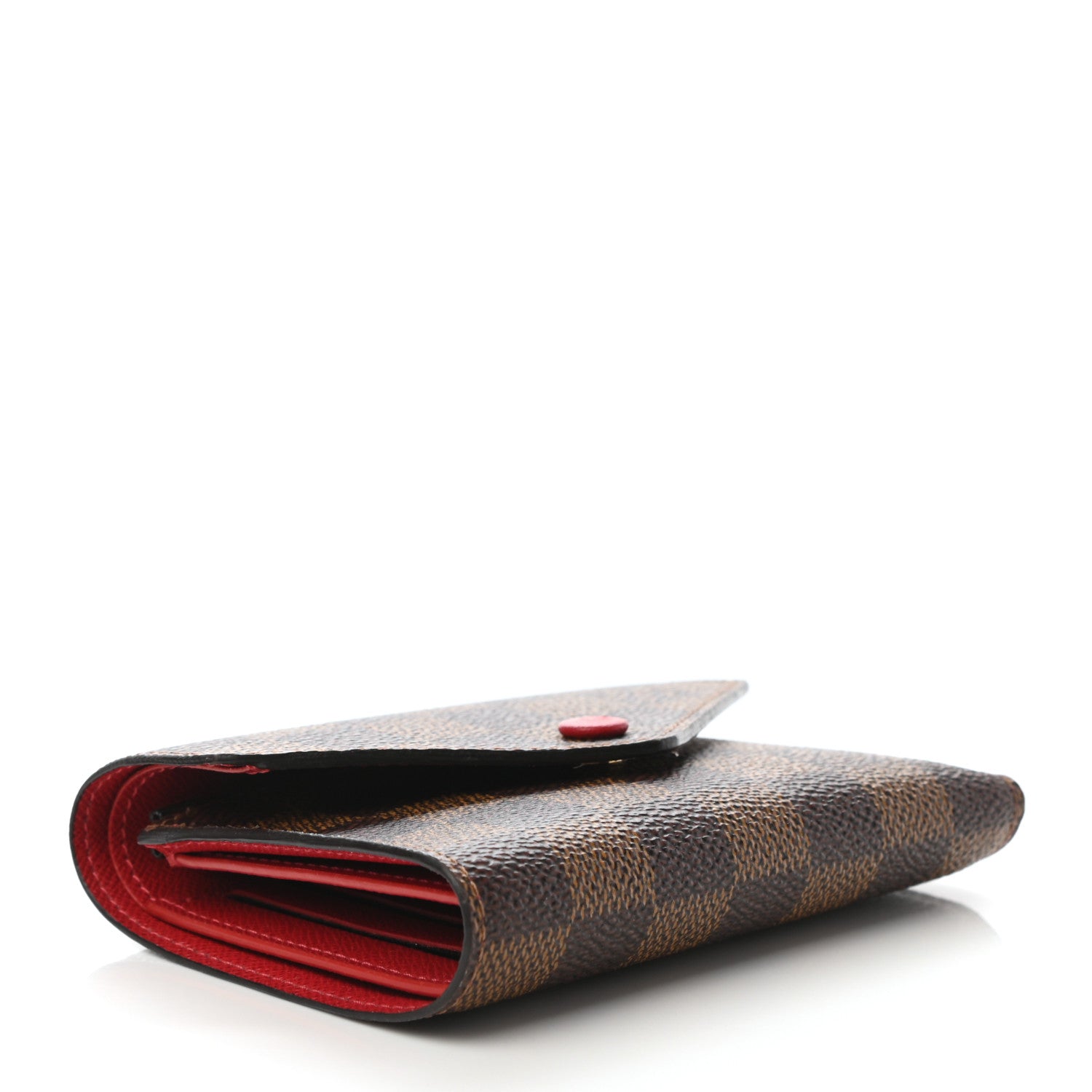 Louis Vuitton Damier Ebene Victorine Wallet Red 4 of 8