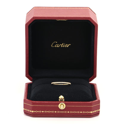 Cartier 18K Yellow Gold Diamond 2mm Etincelle de Cartier Wedding Band Ring 52 6 5 of 5