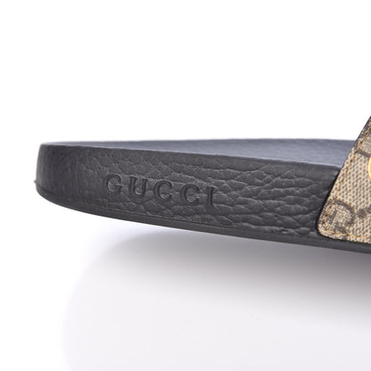 Gucci GG Supreme Monogram Pearls Slide Sandals 38 Beige 10 of 11