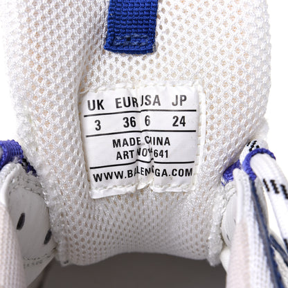 Balenciaga Mesh Nubuck Womens Triple S Sneakers 36 White Bleu Violet 4 of 4