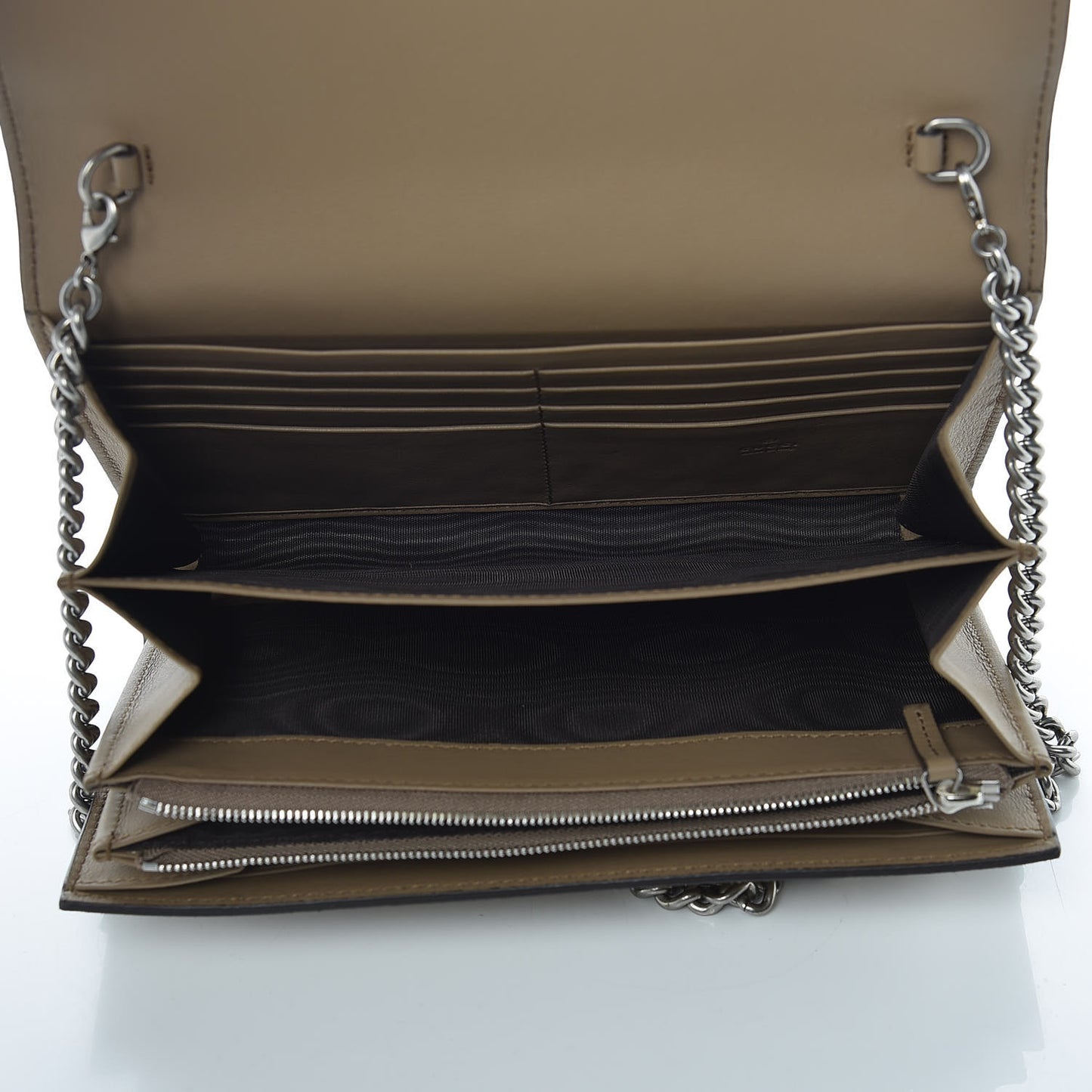 Suede Mini Dionysus Chain Wallet Beige