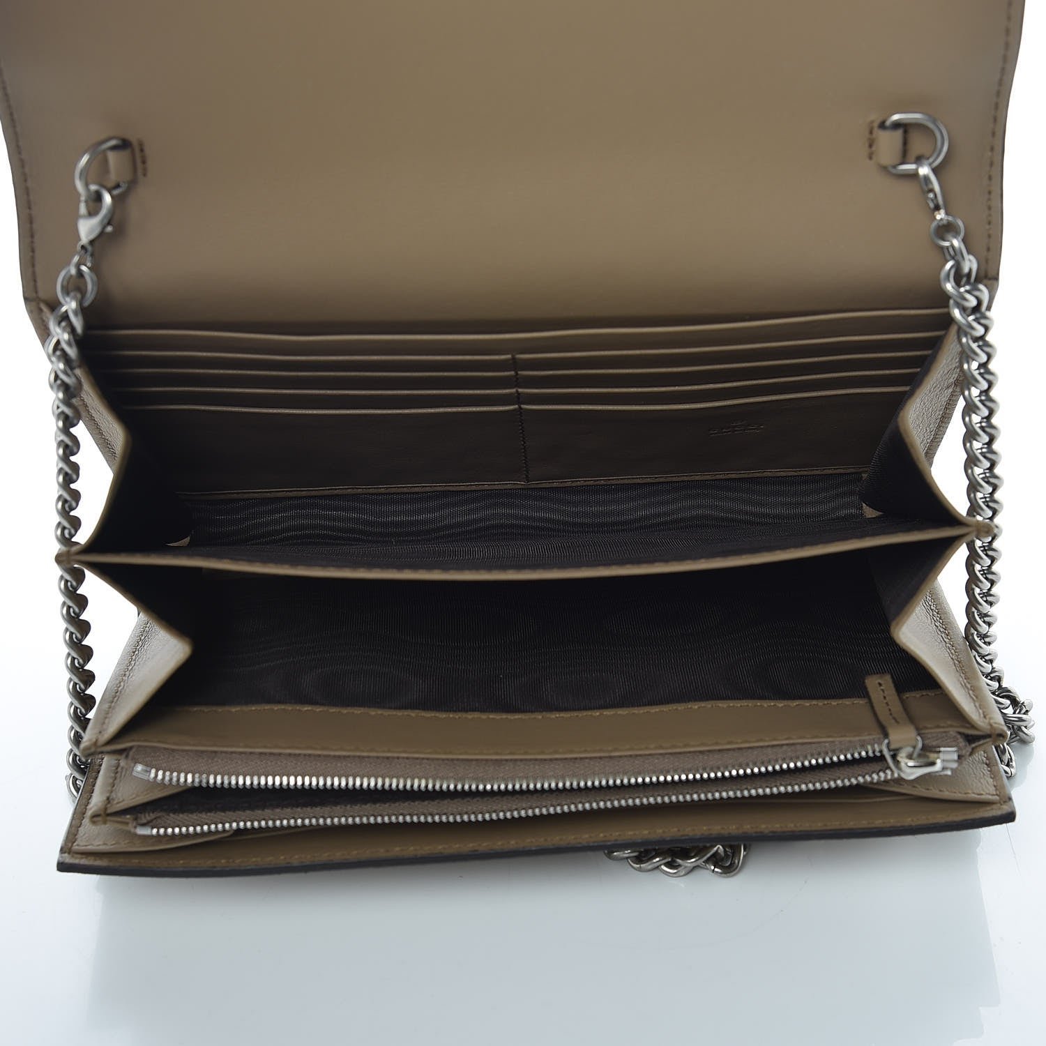Gucci Suede Mini Dionysus Chain Wallet Beige 8 of 10