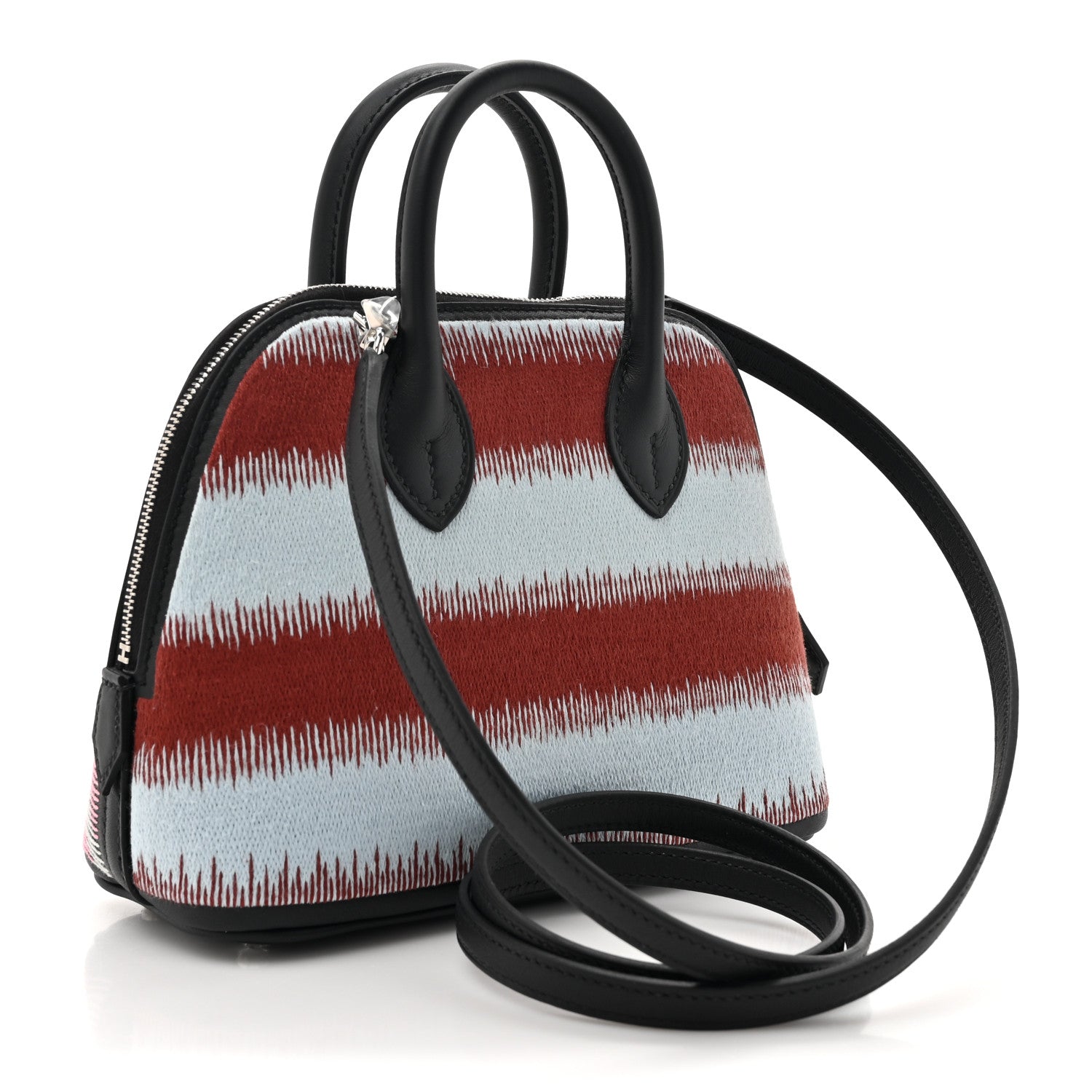 Hermes Swift Embroidered La Selle Imaginaire Mini 1923 Bolide Marron Vert Bleu Black 3 of 12