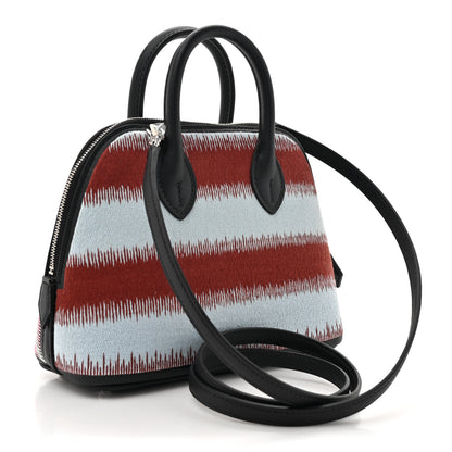 Hermes Swift Embroidered La Selle Imaginaire Mini 1923 Bolide Marron Vert Bleu Black 3 of 12