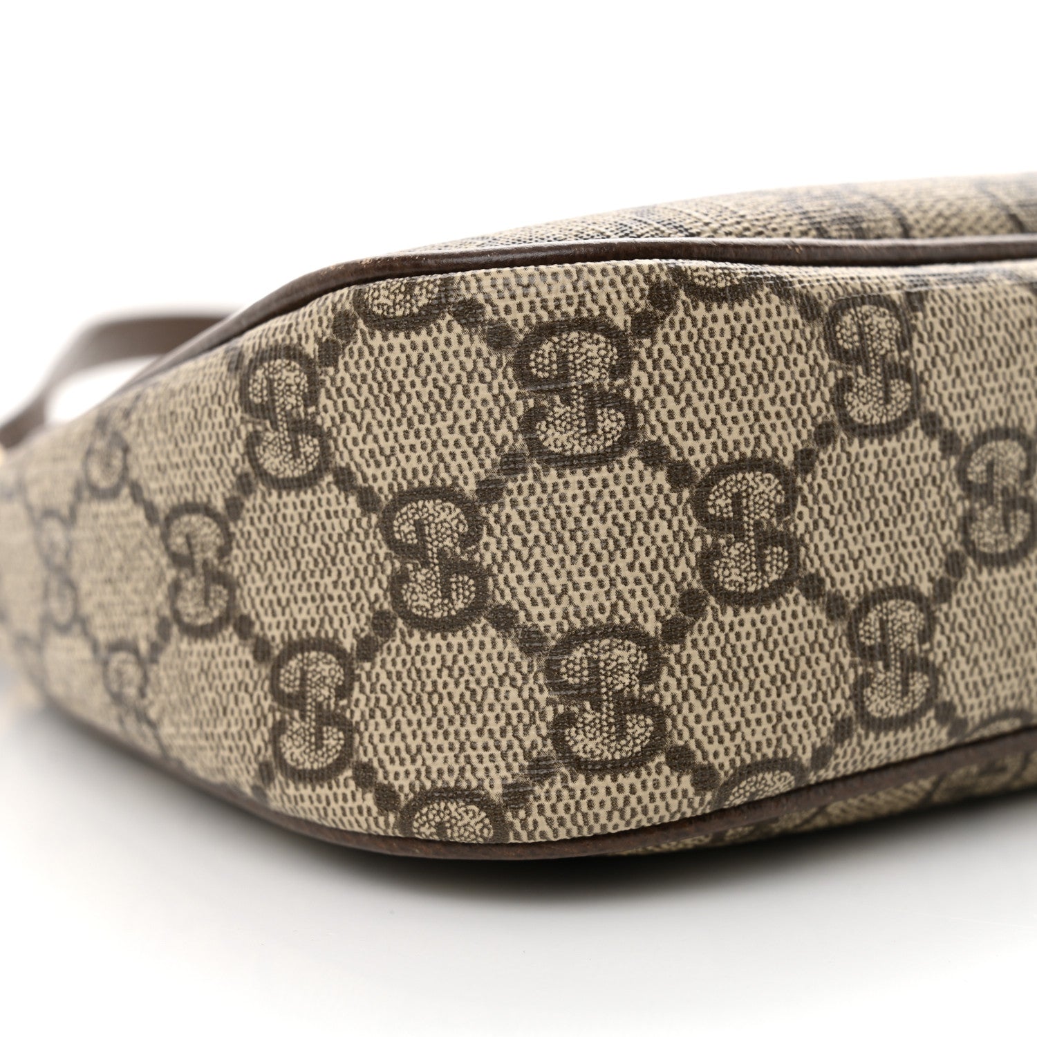 Gucci GG Supreme Monogram Textured Dollar Calfskin Small Ophidia Hobo Beige Ebony New Acero 9 of 12
