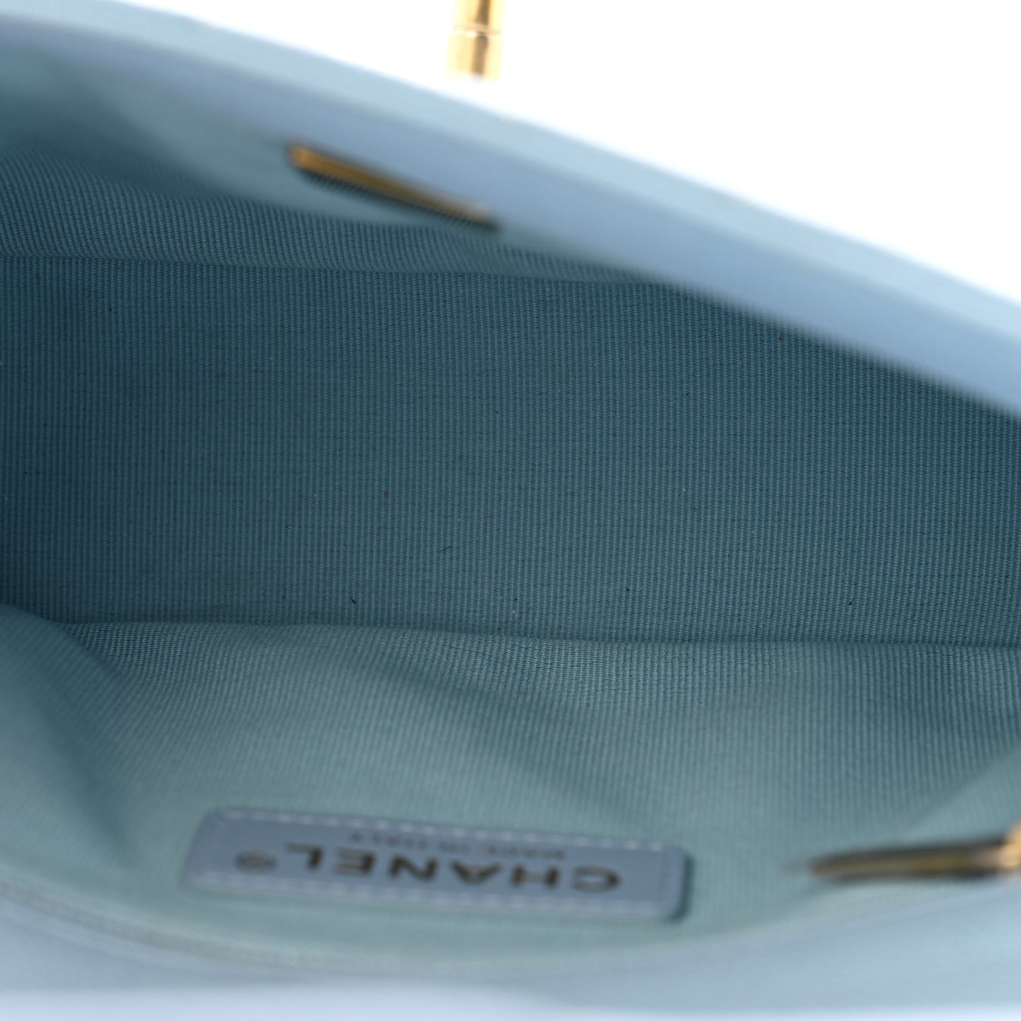 Caviar Quilted Mini My Perfect Flap Light Blue