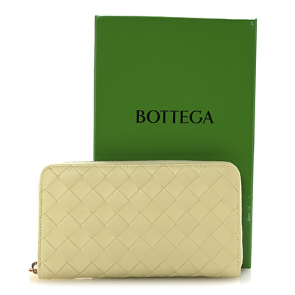 Bottega Veneta Nappa Intrecciato Zip Around Wallet Ice Cream 7 of 7
