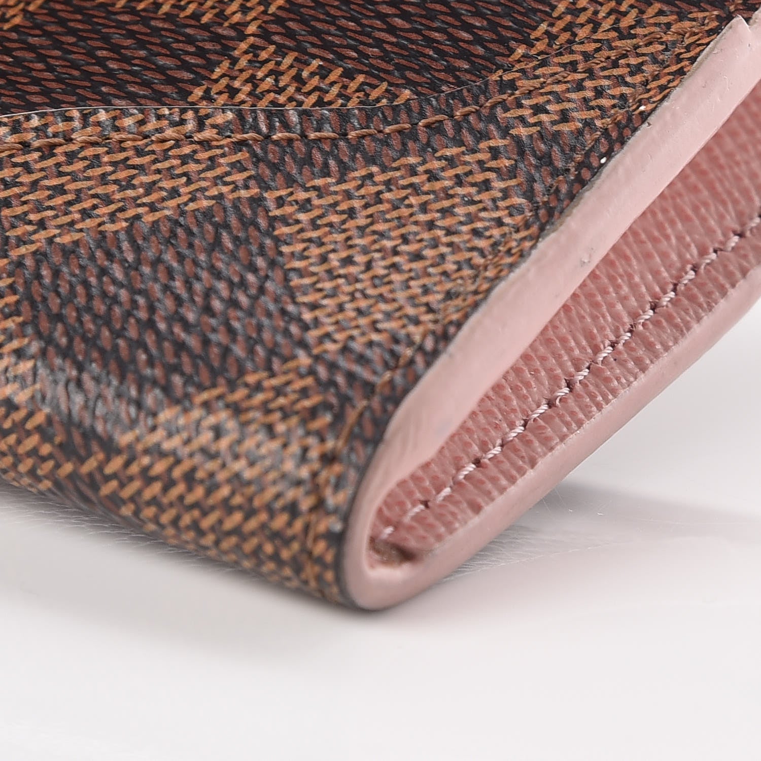 Louis Vuitton Damier Ebene Caissa Wallet Rose Ballerine 6 of 13