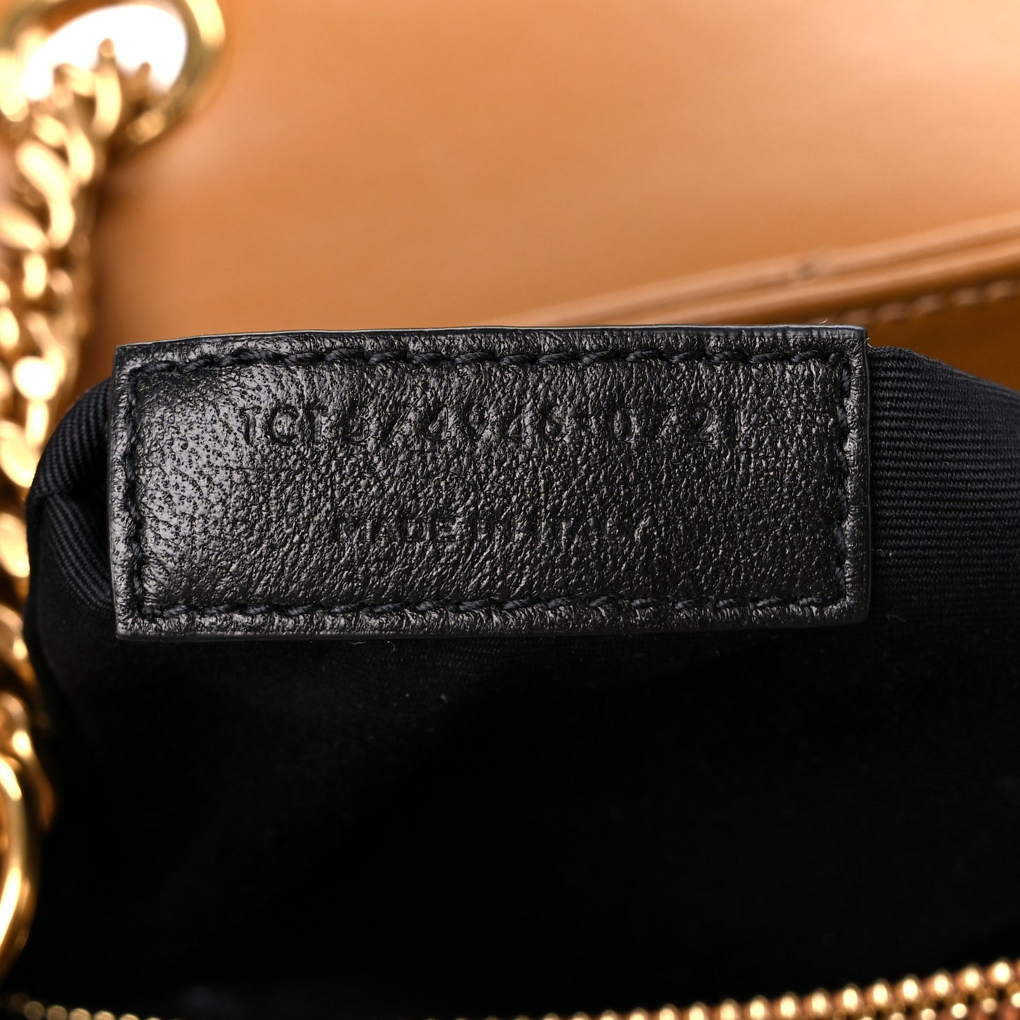 Calfskin Y Quilted Monogram Medium Loulou Chain Satchel Dark Natural