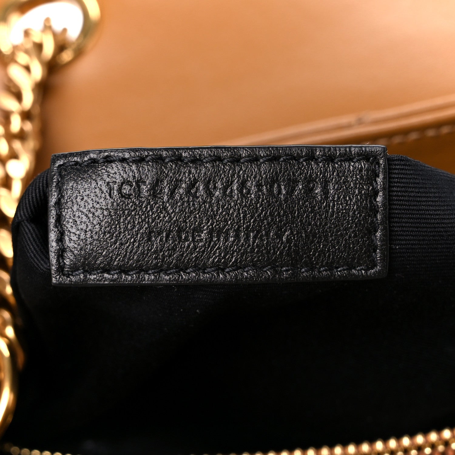 Saint Laurent Calfskin Y Quilted Monogram Medium Loulou Chain Satchel Dark Natural 8 of 12