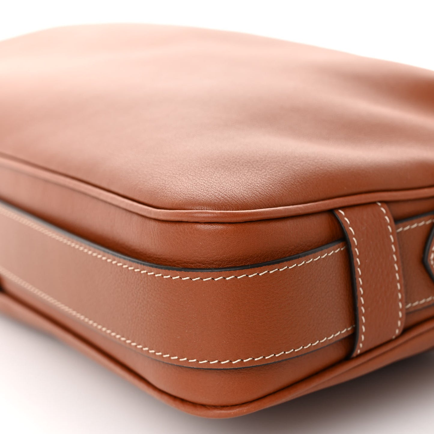 Supple Calfskin Medium Romy Shoulder Bag Tan