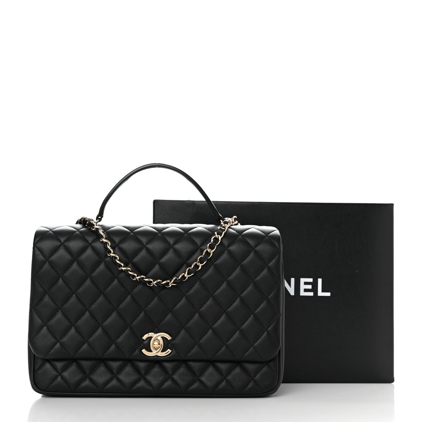 Lambskin Quilted Medium Citizen Chic Flap Black