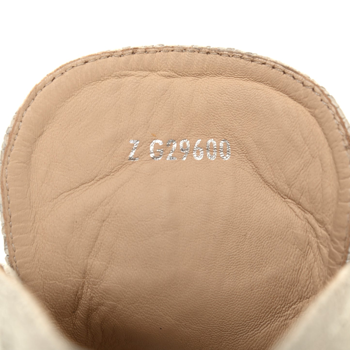 Crackled Calfskin High Top Espadrilles 41 Light Beige Black