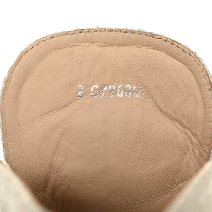 Chanel Crackled Calfskin High Top Espadrilles 41 Light Beige Black 7 of 7