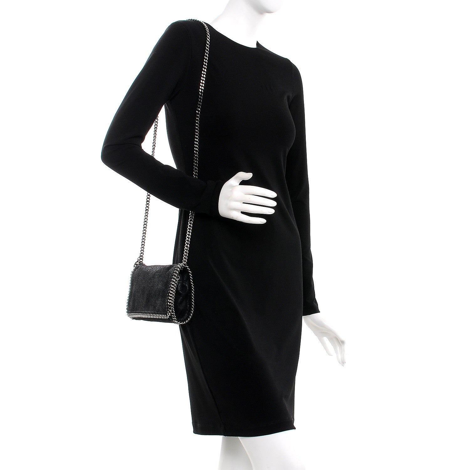 Stella McCartney Shaggy Deer Falabella Crossbody Bag Black 2 of 8