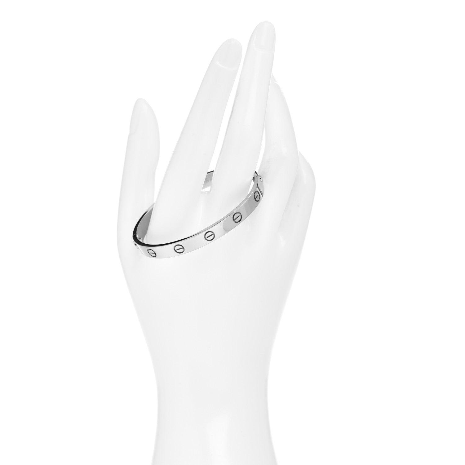 Cartier 18K White Gold LOVE Bracelet 16 2 of 4