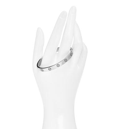 Cartier 18K White Gold LOVE Bracelet 16 2 of 4