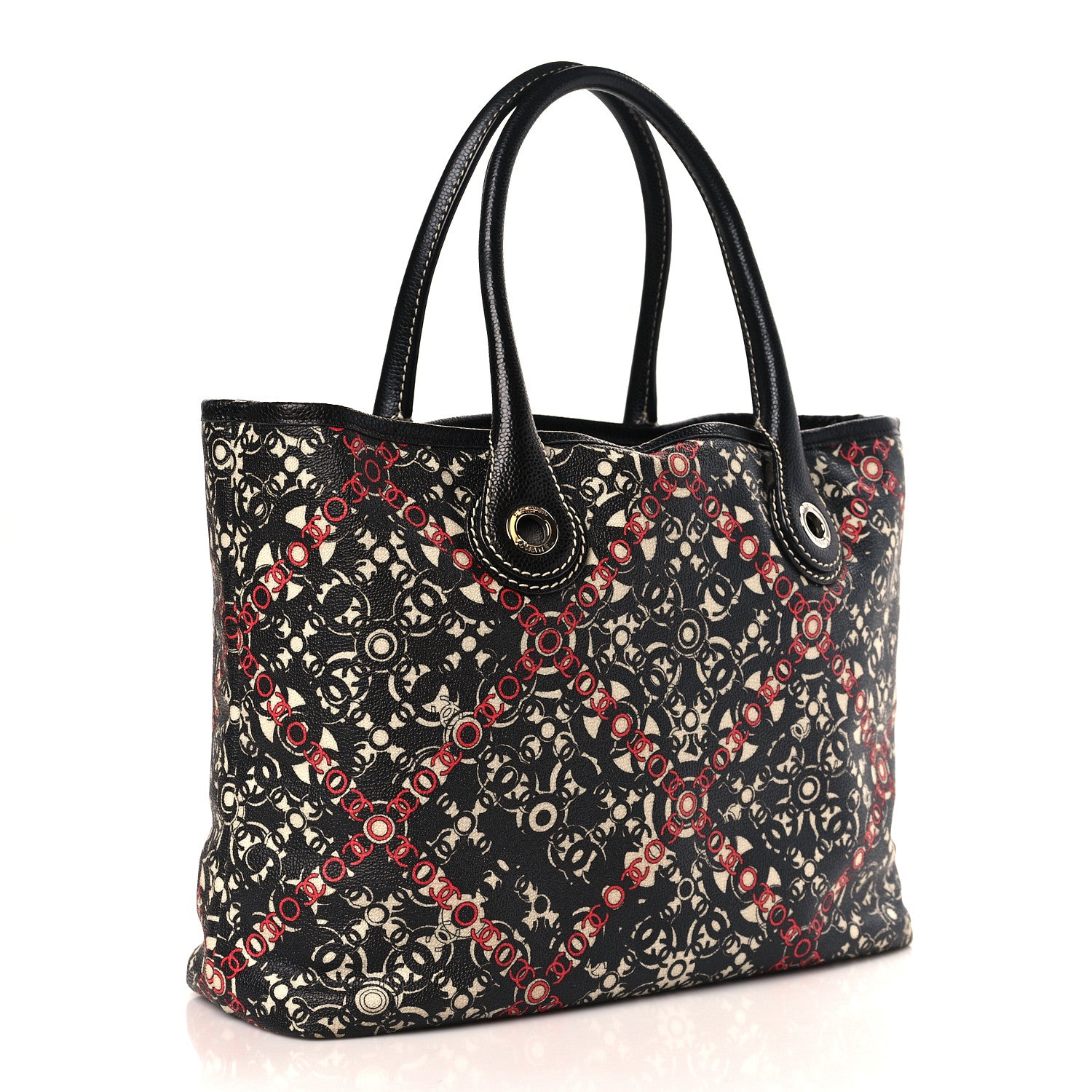 Chanel Coated Canvas Coco Small Tote Black 4 of 10