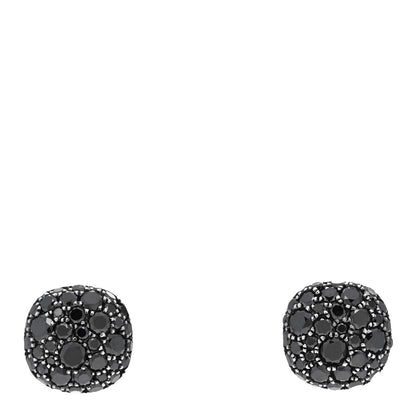 David Yurman 18K White Gold Black Diamond 8mm Cushion Stud Earrings 1 of 4